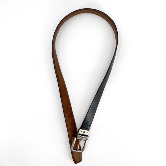 Columbia Black Brown Reversible 35" Leather Belt - Picture 4 of 5